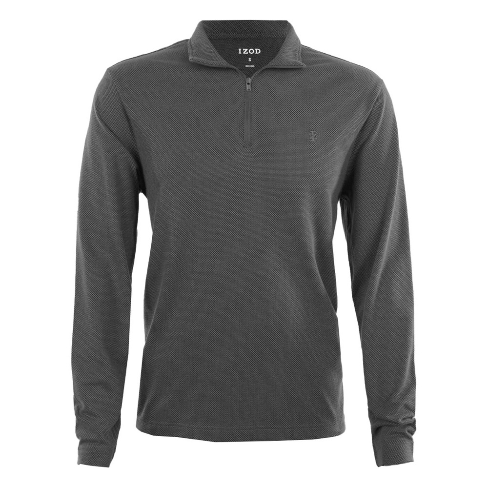 NWT $70 IZOD Men's Popcorn Jacquard Long Sleeve 1/4 Zip
